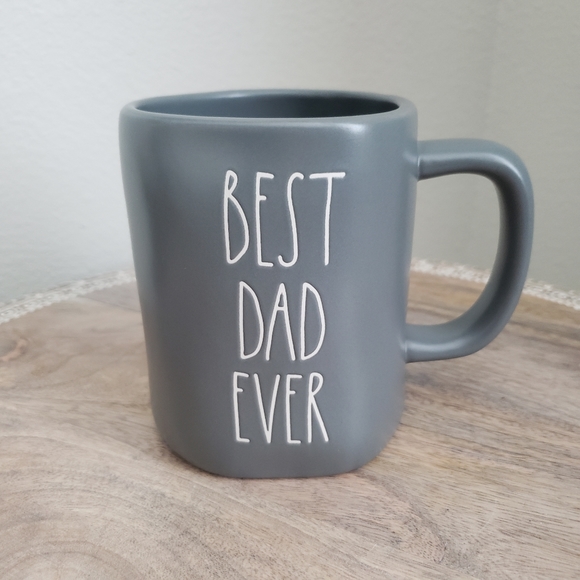 New Rae Dunn Best Dad Ever Grey Mug